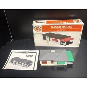 Bachmann Plasticville HO Scale 45-2654 Ranch House Assembled Box Instructions